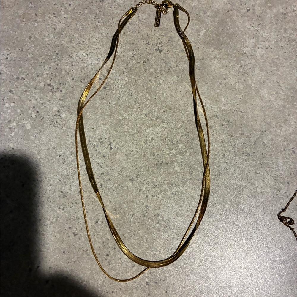 Pearl Gold Multi-Strand Layered Necklace